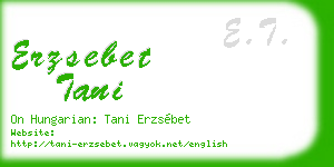 erzsebet tani business card