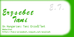 erzsebet tani business card